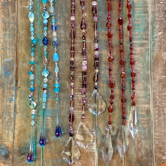 Beaded Sun Catcher Czech Glass & Vintage Italian Crystal (See Description) - Picture 11 of 15